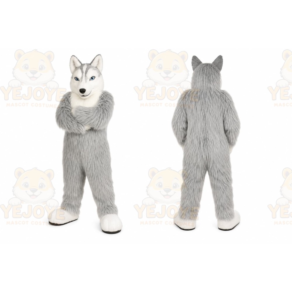 Gray Wolf Mascot Costume