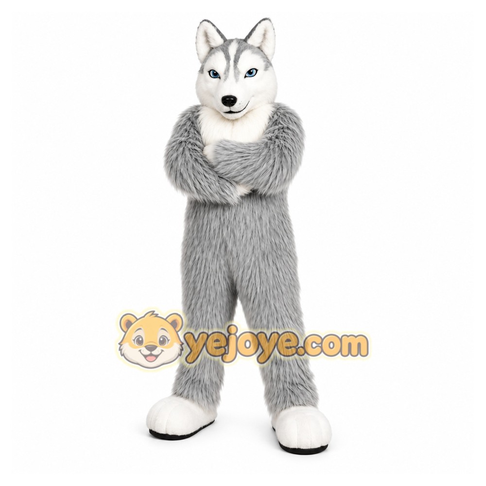 Gray Wolf Mascot Costume Gray Wolf Mascot Costume