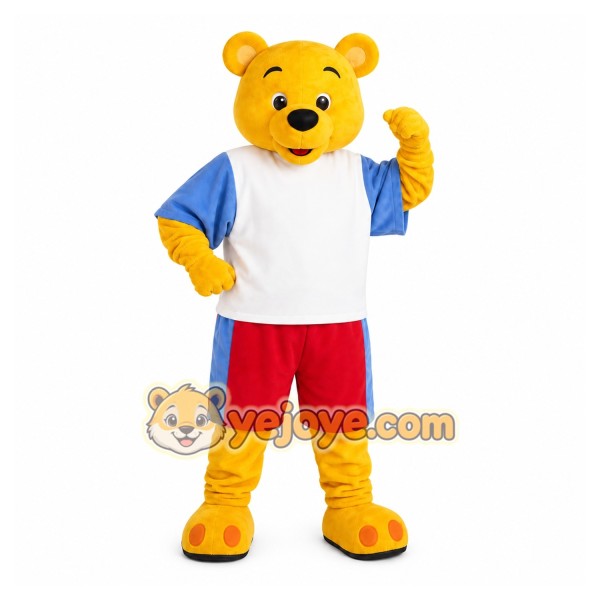 Yellow Bear Sports Mascot Costume