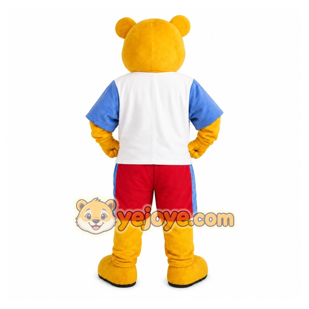 Yellow Bear Sports Mascot Costume