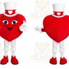 Red Heart Mascot Costume