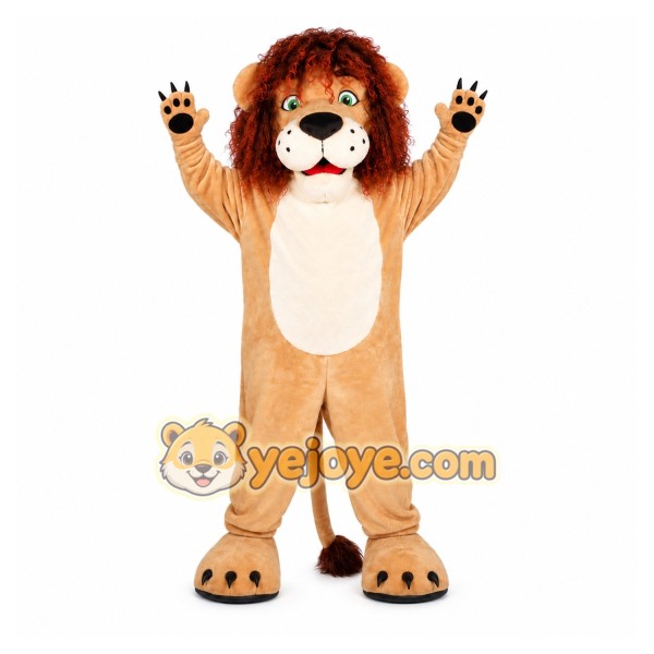 Tan Lion Mascot Costume