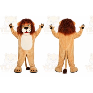Tan Lion Mascot Costume