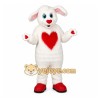 White Sheep Heart Mascot Costume White Sheep Heart Mascot Costume