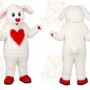 White Sheep Heart Mascot Costume