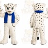 White Leopard Mascot Costume