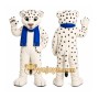 White Leopard Mascot Costume