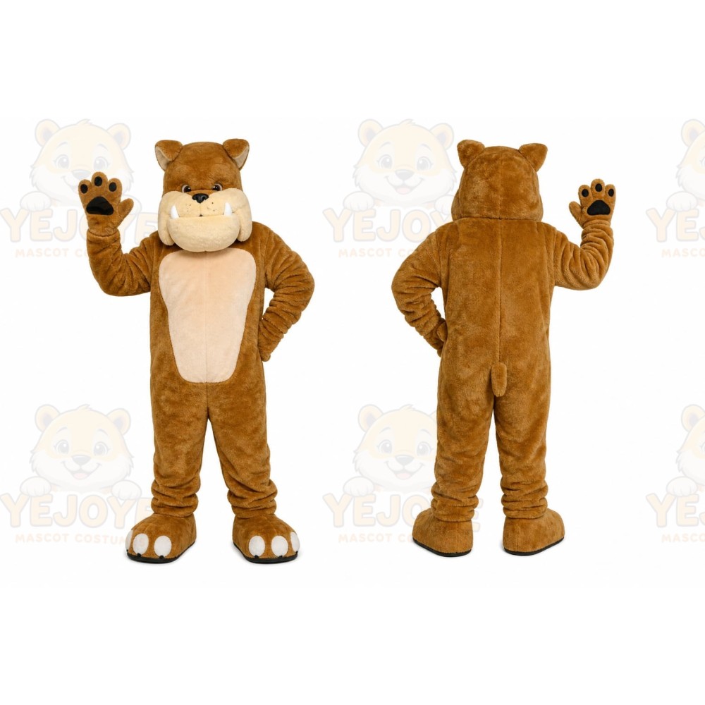 Tan Bulldog Mascot Costume