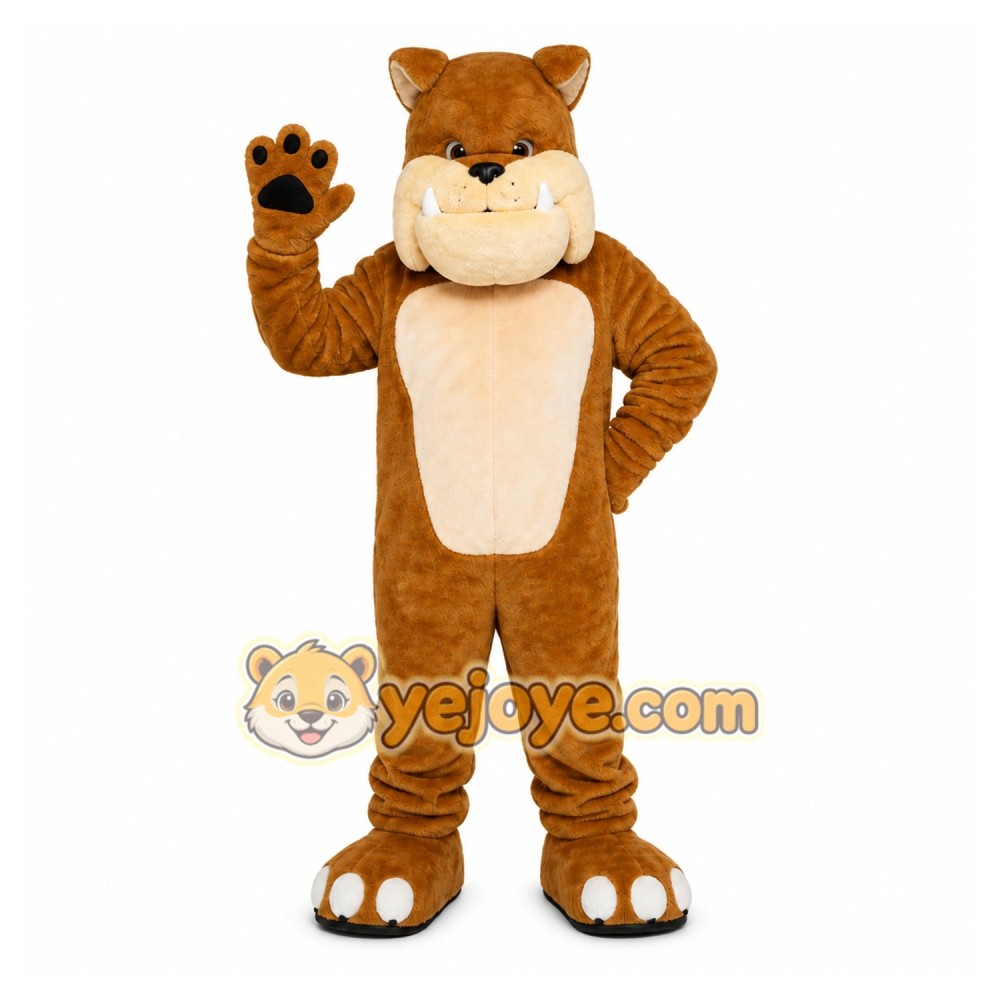 Tan Bulldog Mascot Costume Tan Bulldog Mascot Costume
