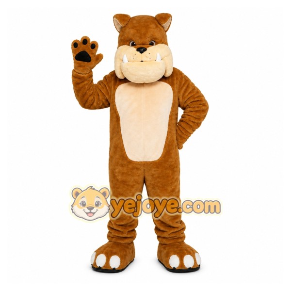 Tan Bulldog Mascot Costume Tan Bulldog Mascot Costume