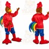Rainbow Rooster Mascot Costume