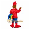 Rainbow Rooster Mascot Costume