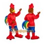 Rainbow Rooster Mascot Costume