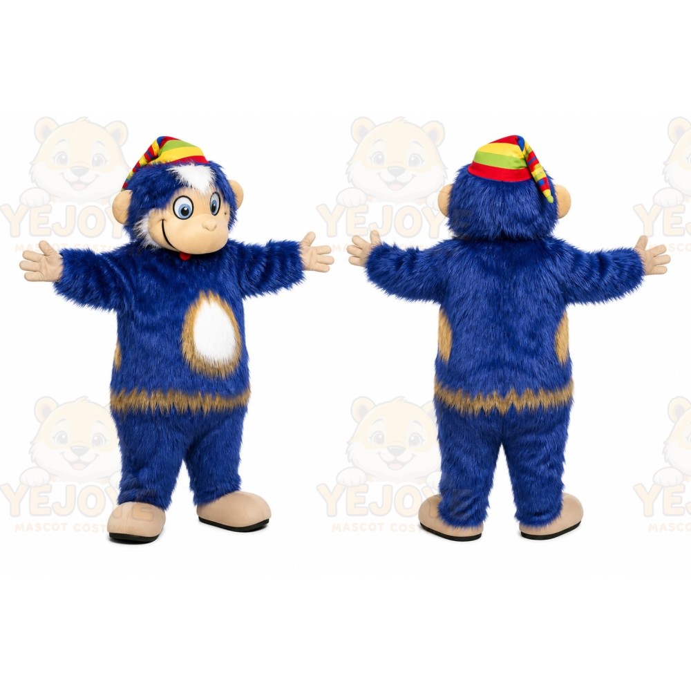 Blue Monkey Mascot Costume