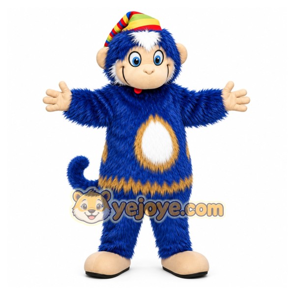 Blue Monkey Mascot Costume Blue Monkey Mascot Costume