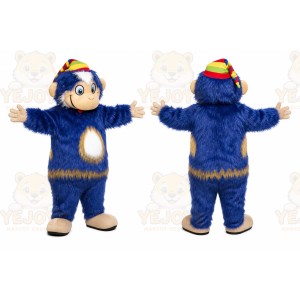 Blue Monkey Mascot Costume