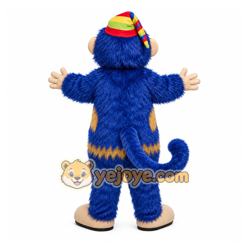 Blue Monkey Mascot Costume Blue Monkey Mascot Costume