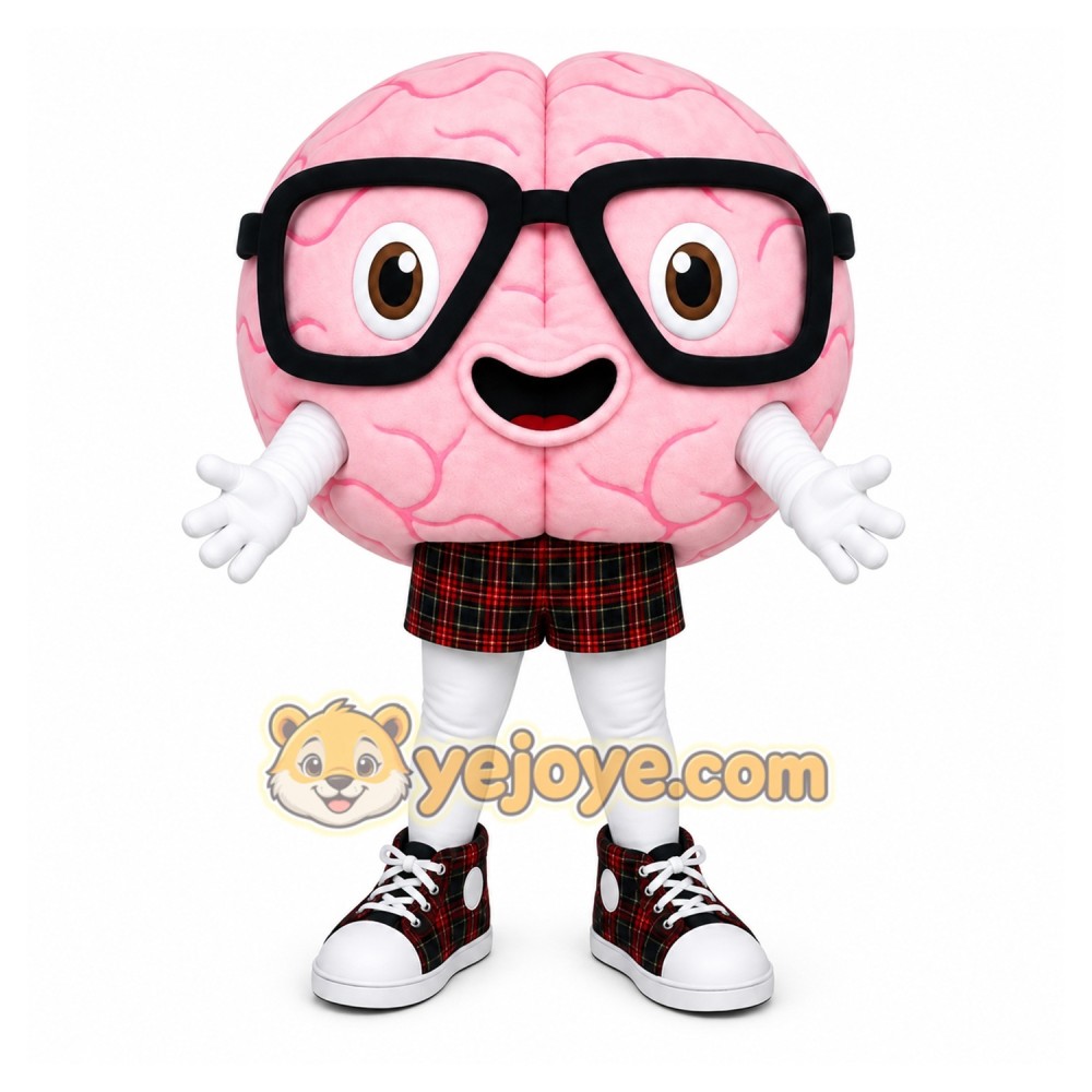 Brain Character Mascot Costume Brain Character Mascot Costume