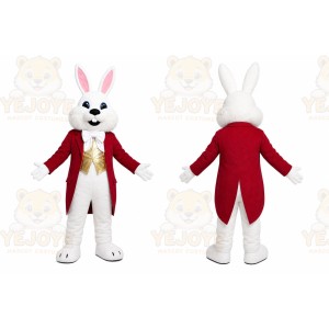 White Rabbit Red Coat Mascot Costume