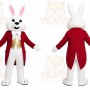 White Rabbit Red Coat Mascot Costume