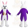 White Rabbit Purple Coat Mascot Costume