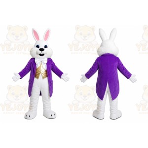 White Rabbit Purple Coat Mascot Costume