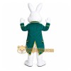 White Rabbit Green Coat Mascot Costume