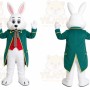 White Rabbit Green Coat Mascot Costume