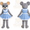 Gray Mouse Dress Mascot Costume