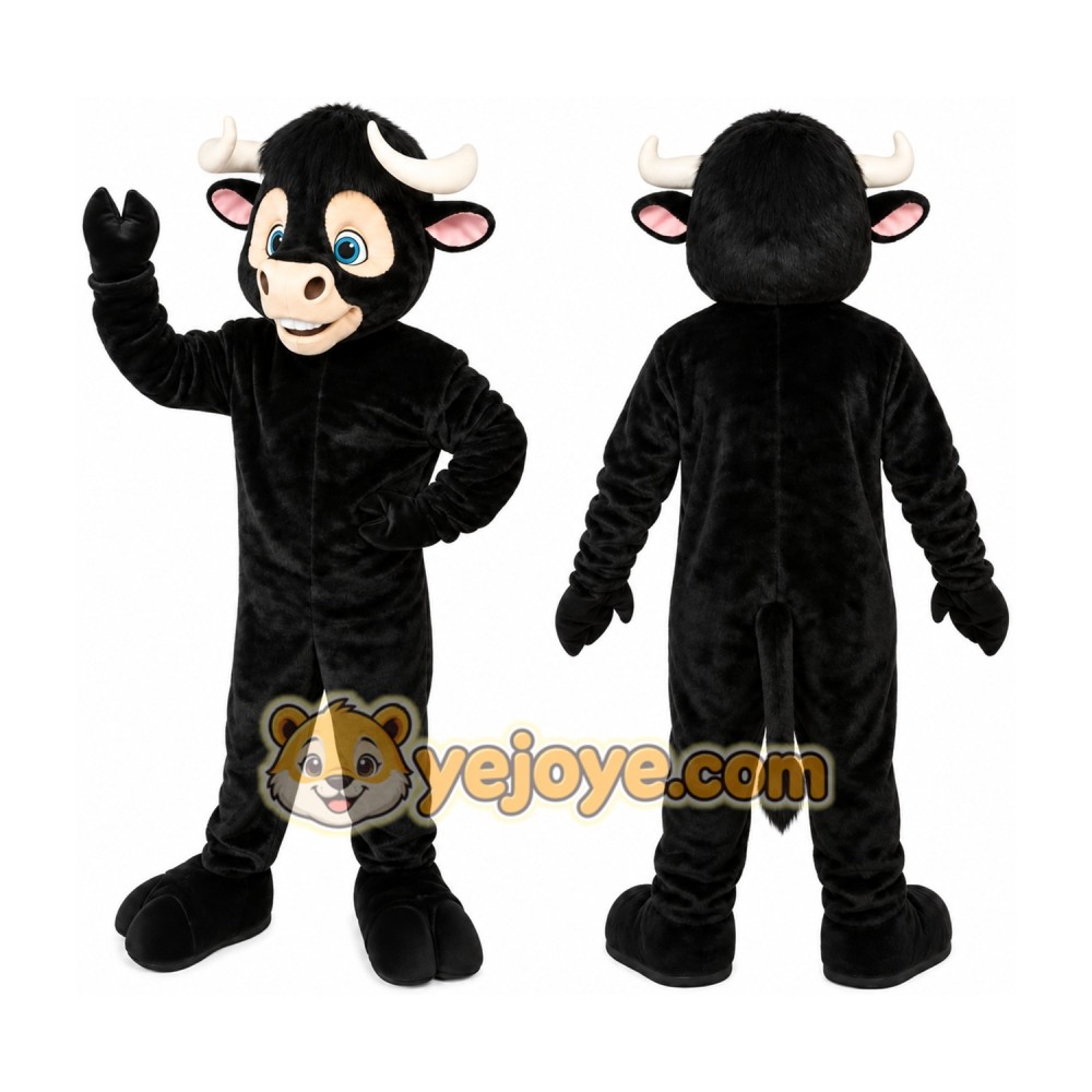 Black Buffalo Mascot Costume Black Buffalo Mascot Costume