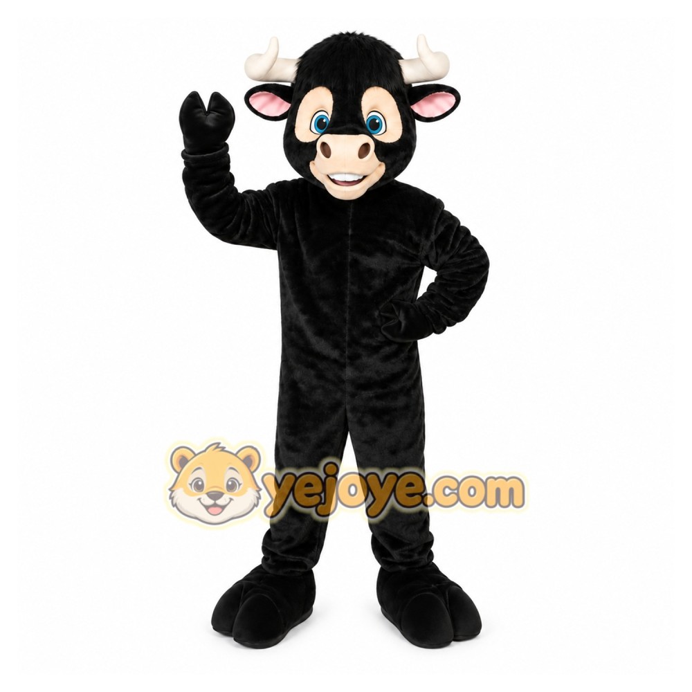Black Buffalo Mascot Costume Black Buffalo Mascot Costume