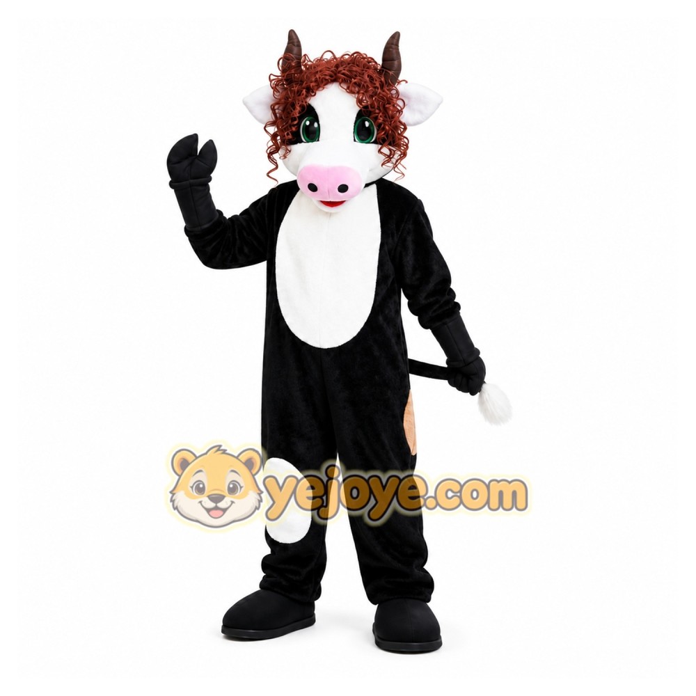 Black White Cow Mascot Costume Black White Cow Mascot Costume