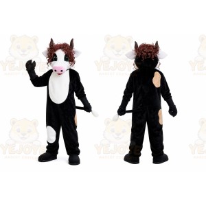 Black White Cow Mascot Costume