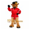 Red Jacket Bison Mascot Costume Red Jacket Bison Mascot Costume