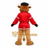 Red Jacket Bison Mascot Costume Red Jacket Bison Mascot Costume