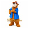 Blue Coat Bear Mascot Costume Blue Coat Bear Mascot Costume