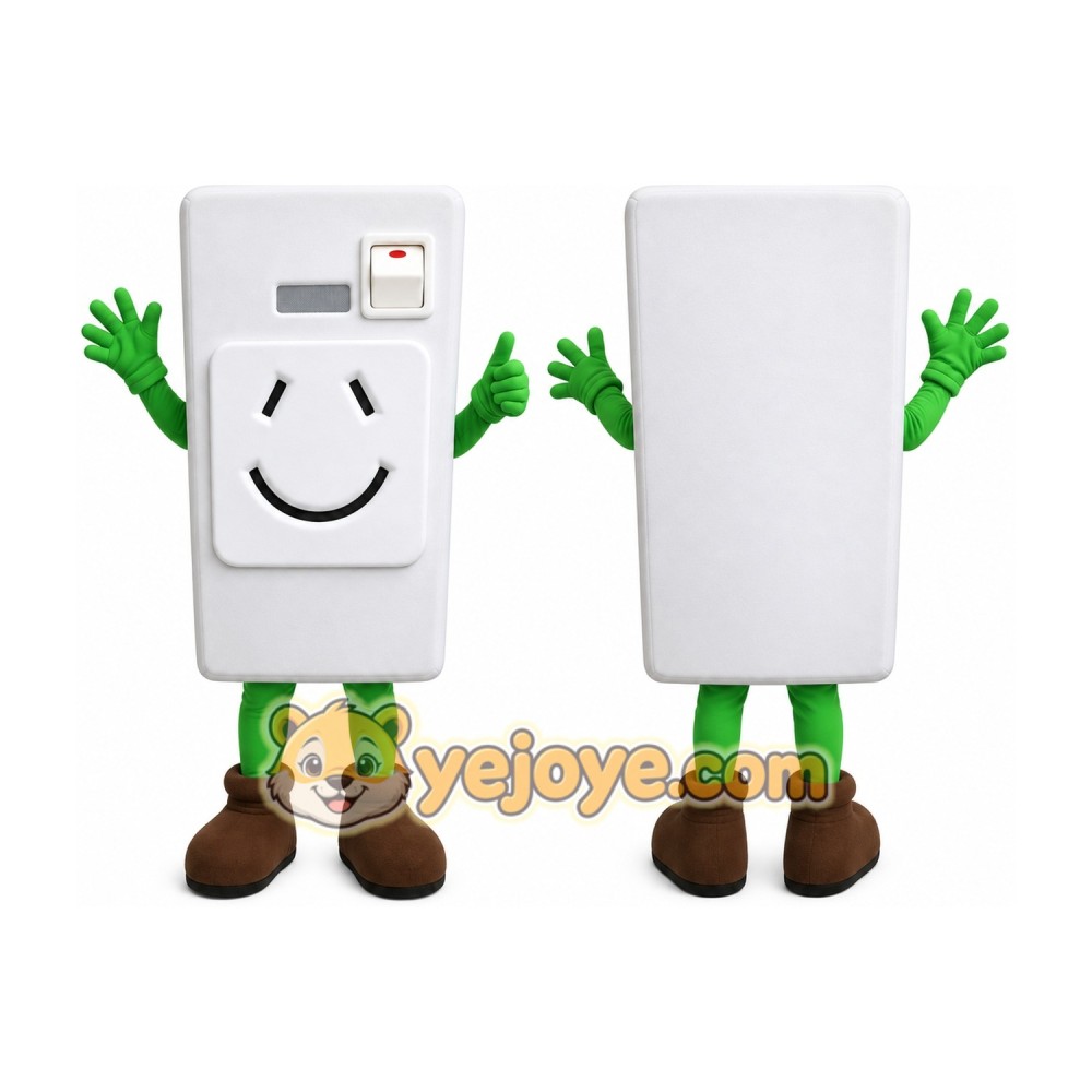 White Plug Character Mascot Costume White Plug Character Mascot Costume
