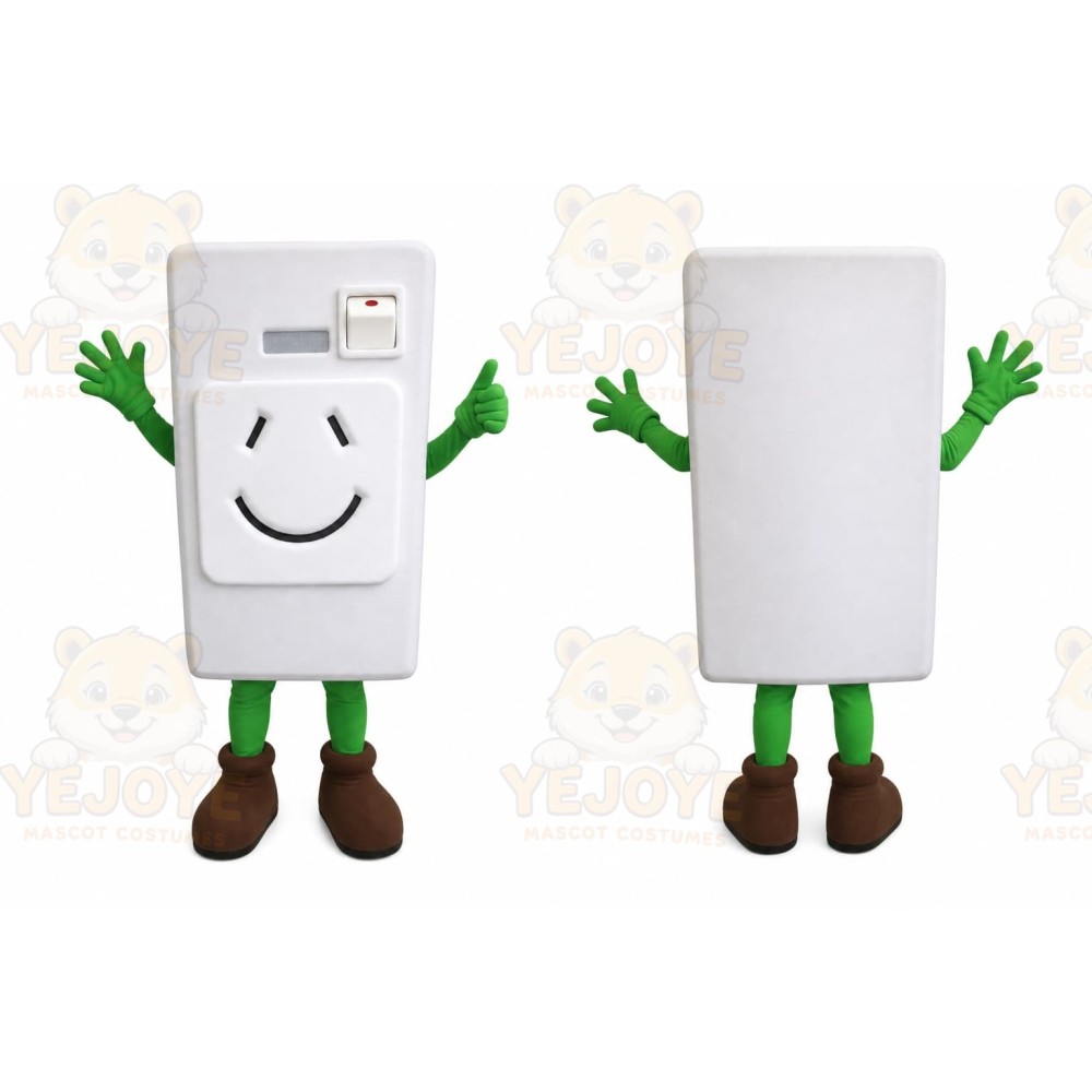 White Plug Character Mascot Costume