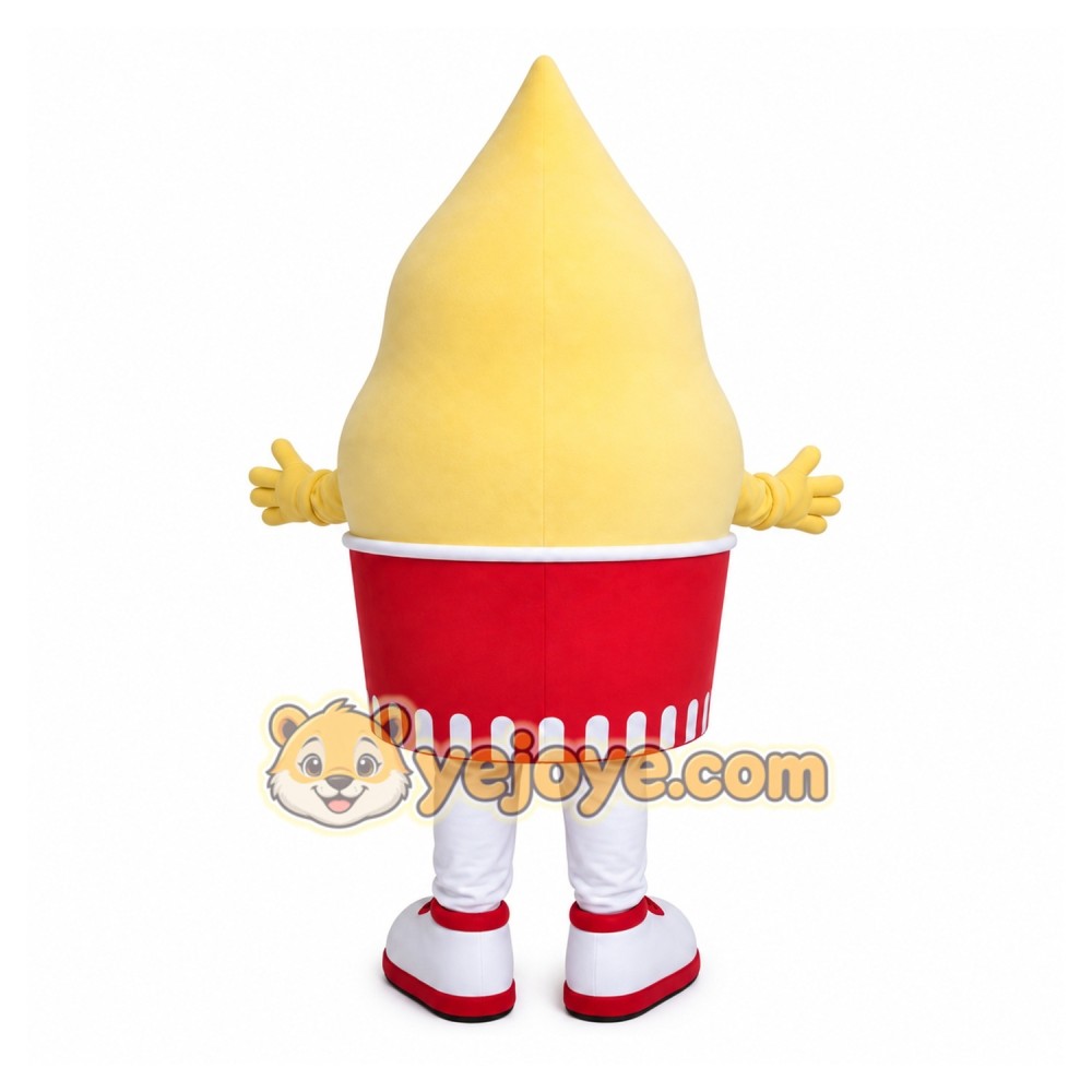 Yellow Ice Cream Mascot Costume Yellow Ice Cream Mascot Costume