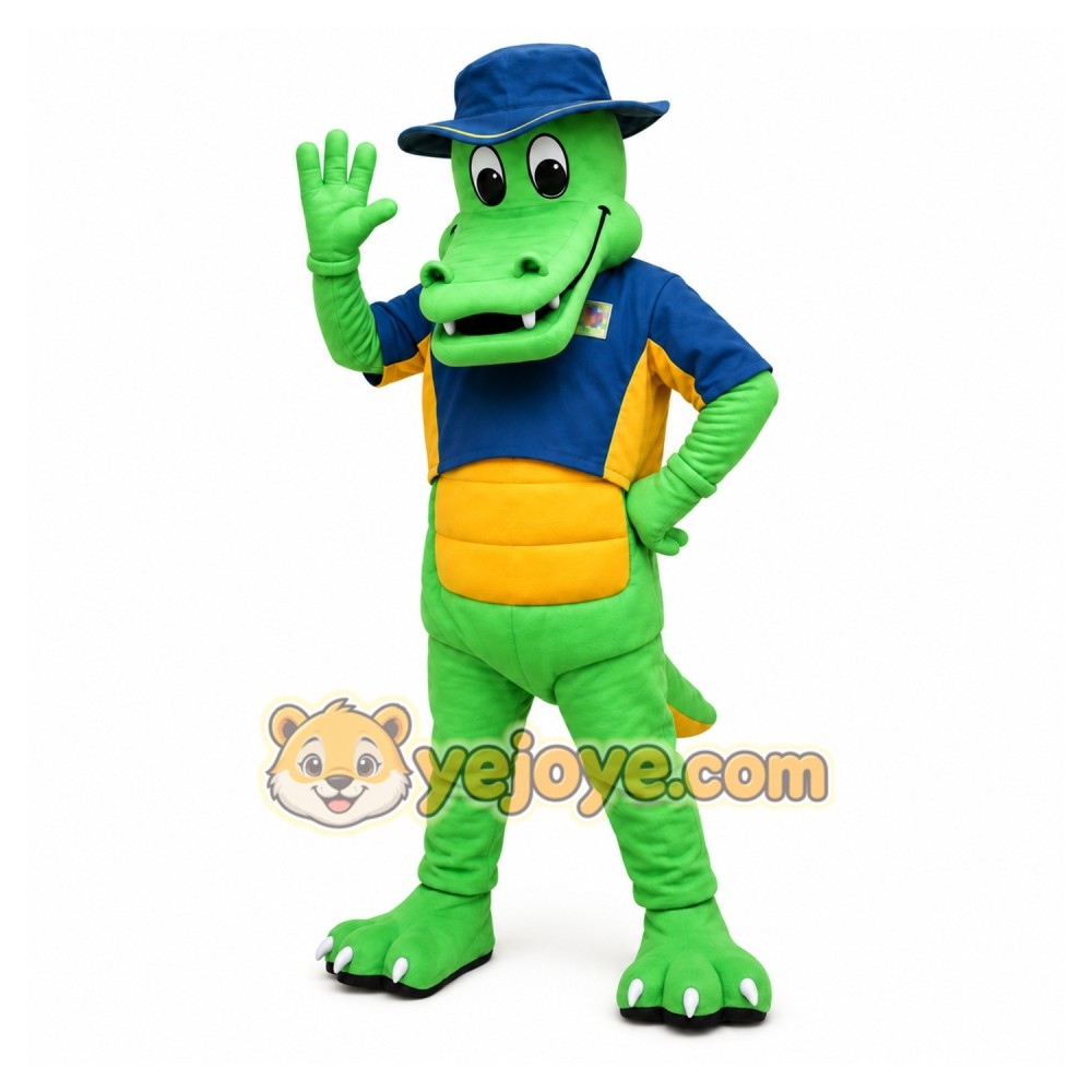 Green Crocodile Mascot Costume Green Crocodile Mascot Costume