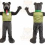 Gray Dog Mascot Costume