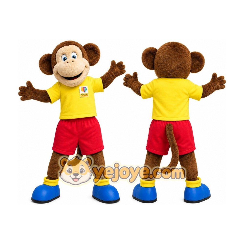 Yellow Monkey Mascot Costume Yellow Monkey Mascot Costume
