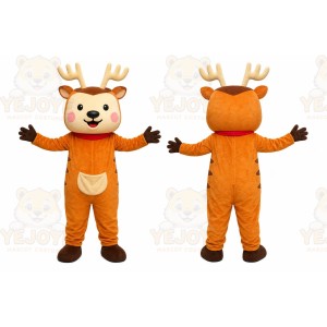Orange Reindeer Mascot Costume