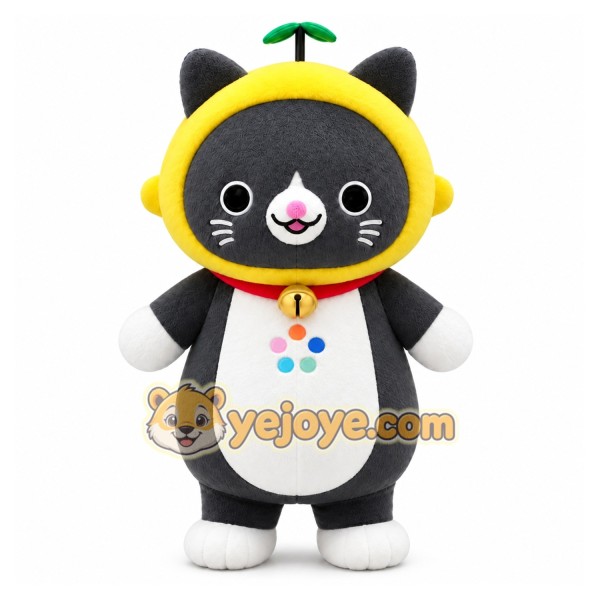 Black Yellow Cat Mascot Costume