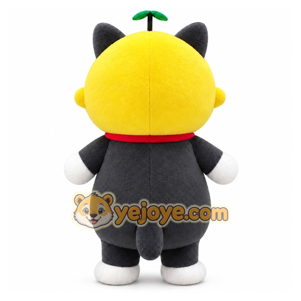 Black Yellow Cat Mascot Costume Black Yellow Cat Mascot Costume