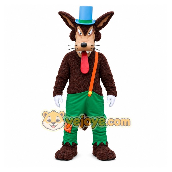 Brown Wolf Mascot Costume