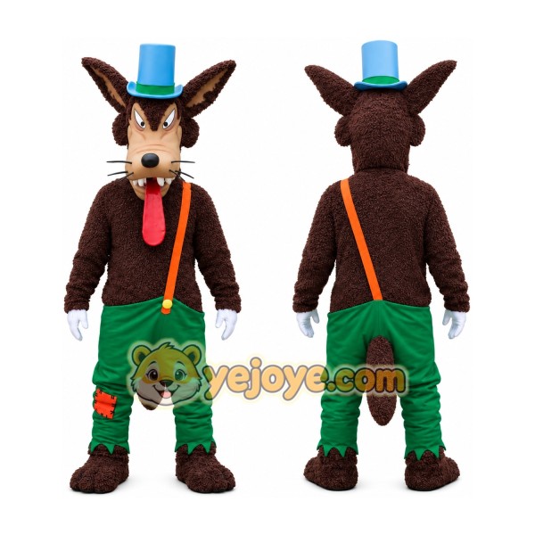 Brown Wolf Mascot Costume