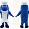 Blue Fish Chef Mascot Costume