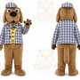 Plaid Puppy Mascot Costume