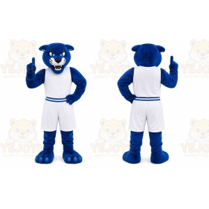 Blue Sports Panther Mascot Costume